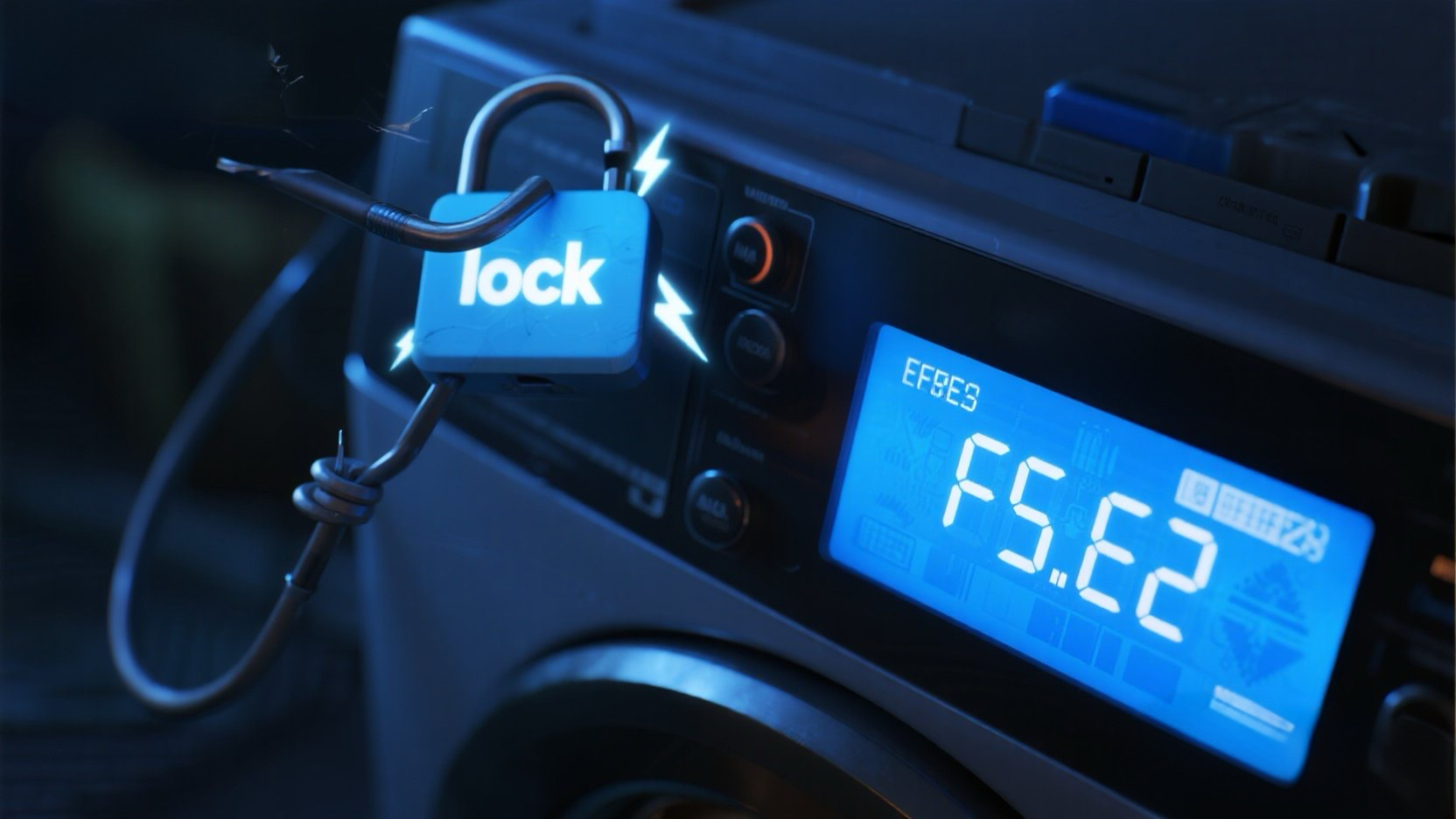 Fixing Whirlpool Washer F5 E2 error code by replacing the lid lock mechanism.