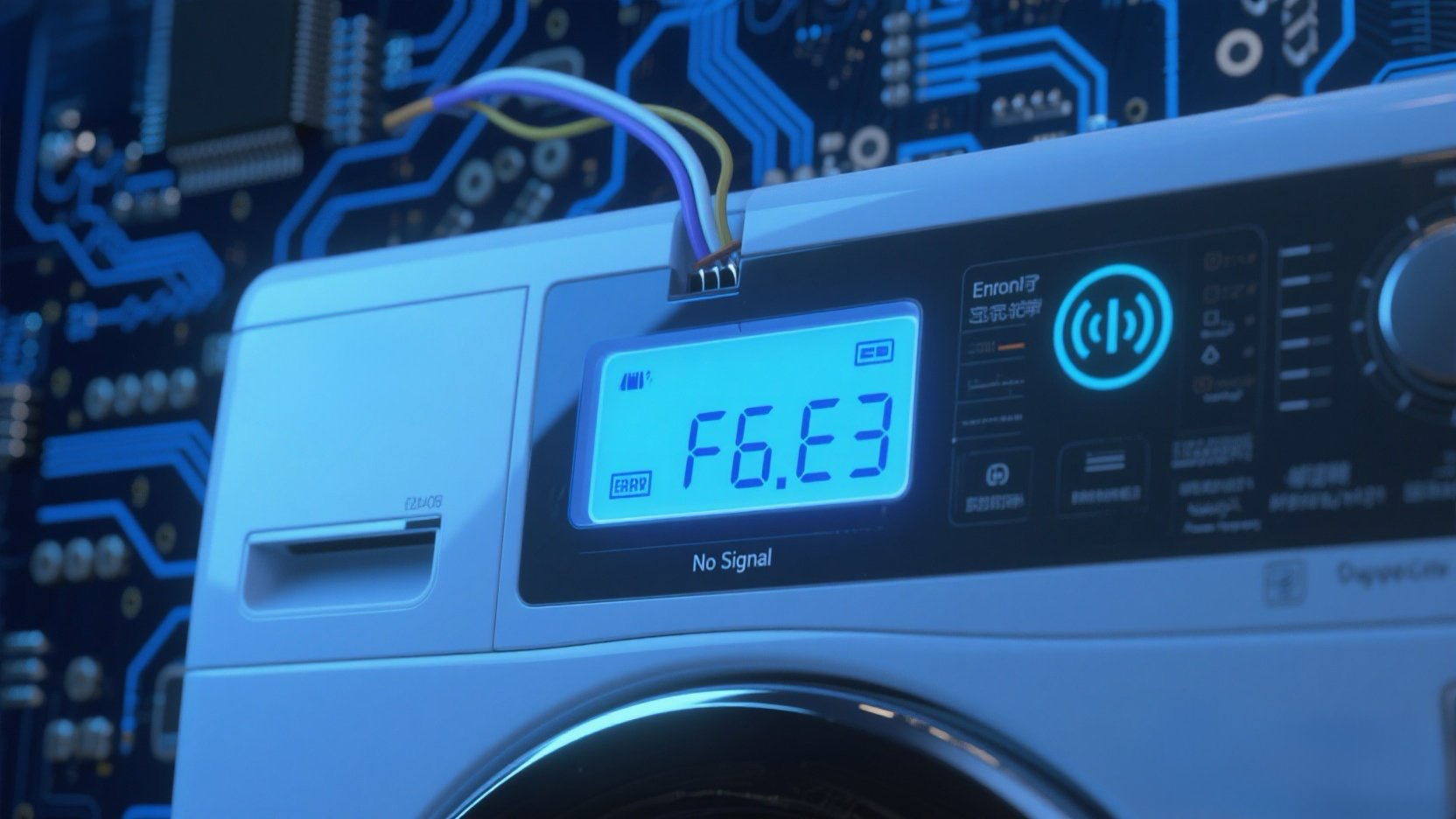 Fixing Whirlpool Washer F6 E3 error code by replacing the User Interface board.